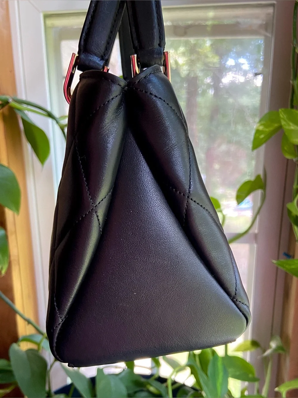 Kate Spade New York Carey Quilted Sullivan Satchel in Black Evening Bag NWOT